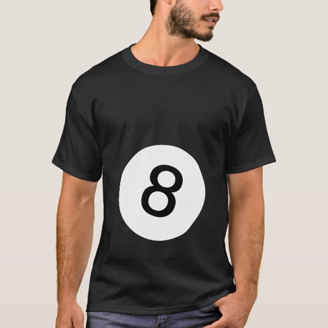 T-shirt Costume de piscine de 8 billards de boule (Devant)