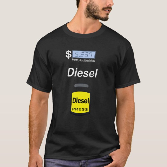 T-shirt Costume de pompe à gaz Diesel Costume d'Halloween (Devant)