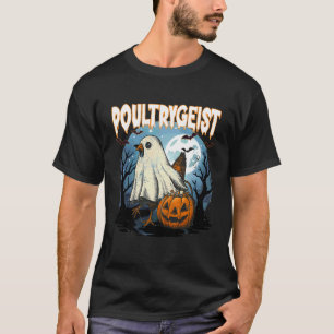T-shirt Costume de poulet fantôme drôle d'Halloween Poultr