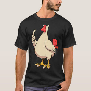 T-shirt Costume de poulet pour cosplay d'animal de coq d'H