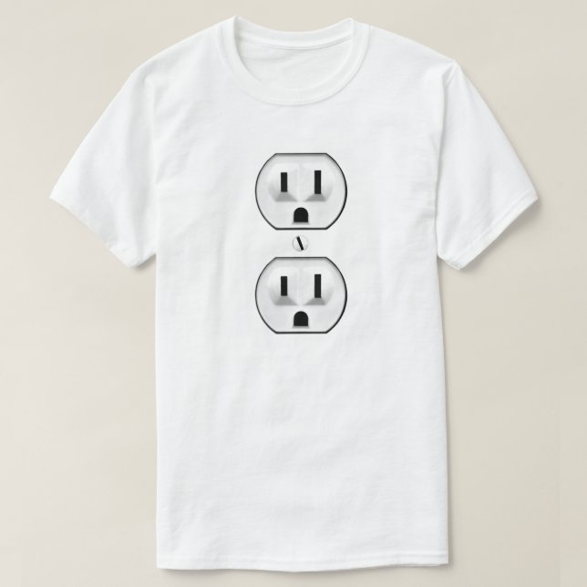 T-shirt Costume De Prise Électrique Pour Électriciens (Design devant)