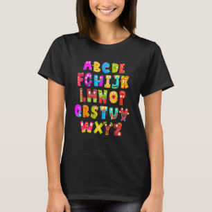 T-shirt Costume de professeur d'Halloween Alphabet Monstre