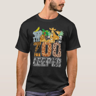 T-shirt Costume de soigneur de zoo Zèbre Impression sauvag