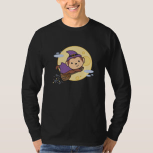 T-shirt Costume de sorcière de singe Halloween pour enfant