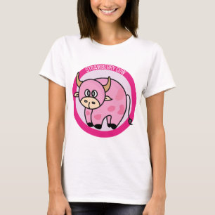 T-shirt Costume de vache fraise Idées de design mignonne D