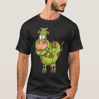 T-shirt Costume de vache zombie paresseux Halloween Ferme 