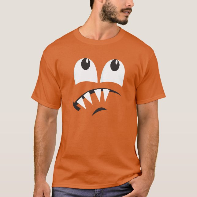 T-SHIRT COSTUME DE VISAGE DE MONSTRE DE SCAREDY (Devant)
