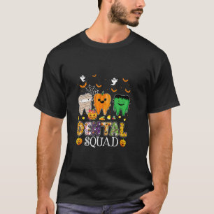 T-shirt Costume Dental Éffrayant Squad Denstist Hallowe