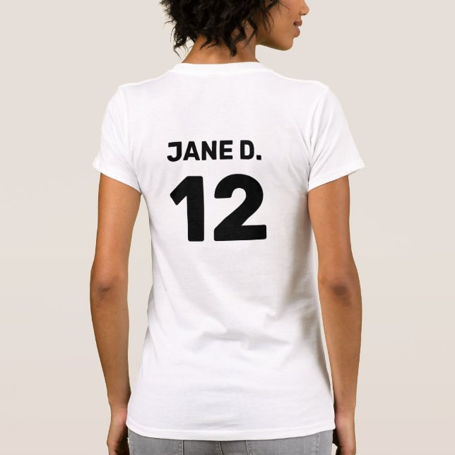 T-shirt Costume d'équipe modèle personnalisé (conception a (Dos)