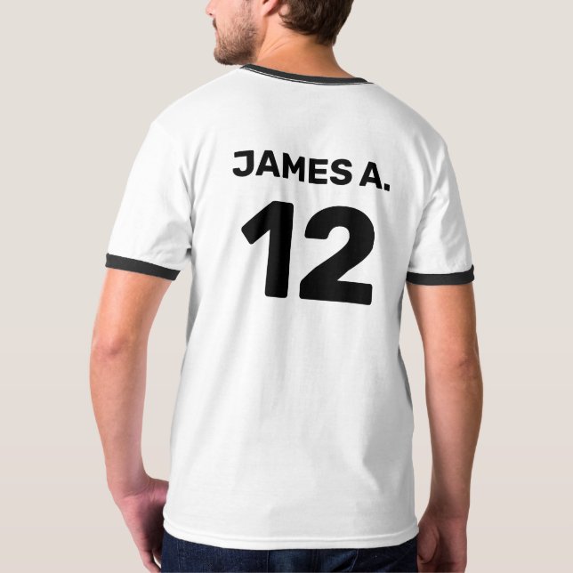 T-shirt Costume d'équipe modèle personnalisé (conception a (Dos)
