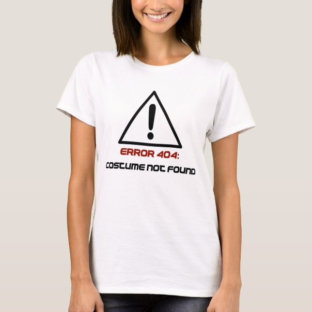 T-shirt Costume des erreurs 404 non trouvé (Devant)