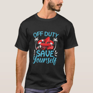 T-shirt Costume d'été de plage amusant Garde-vie hors serv