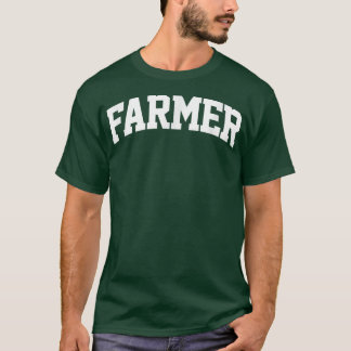 T-shirt Costume d'habit d'ouvrier agricole Retro College A