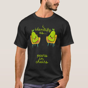 T-shirt Costume d'Halloween à poire Je m'identifie comme p