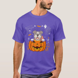T-shirt Costume d'Halloween amusant pour chien Citrouille 