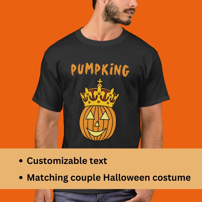 T-shirt Costume d'Halloween avec le Citrouille Witty King  (Créateur téléchargé)