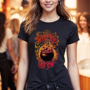 T-shirt Costume d'Halloween Black Orange brassé vintage