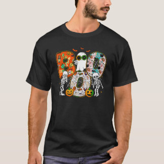 T-shirt Costume d'Halloween Boo Skeleton Griddy Dance Pump