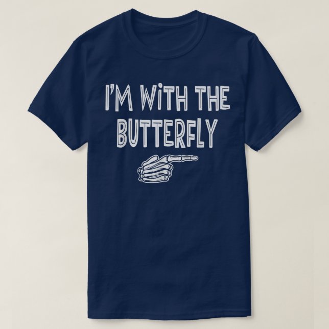 T-shirt Costume d'Halloween BUTTERFLY, Je suis avec la BU (Design devant)