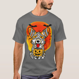 T-shirt Costume d'Halloween Chien drôle Welsh Corgi Citrou