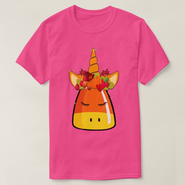 T-shirt Costume d'Halloween Citrouille de maïs visage Unic (Design devant)