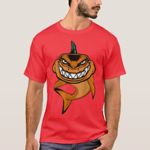T-shirt Costume d'Halloween citrouille de requin Lazy Funn