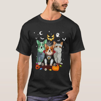 T-shirt Costume d'Halloween Citrouille Sorcière Fantôme Ch