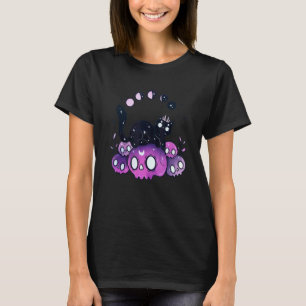 T-shirt Costume d'Halloween Crânes Phases Lunaires Chat So