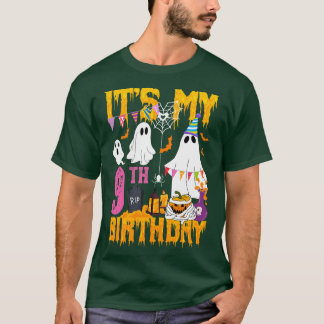 T-shirt Costume d'Halloween du Citrouille du Fantôme 9e an