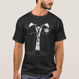 T-shirt Costume d'Halloween du shérif de l'Ouest Vieux T-s