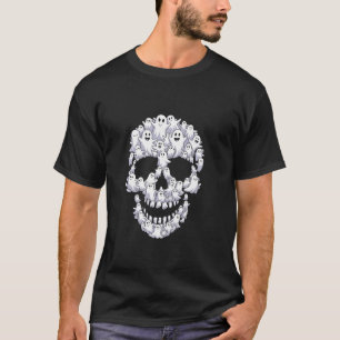 T-shirt Costume d'Halloween éffrayant pour fantôme crânien