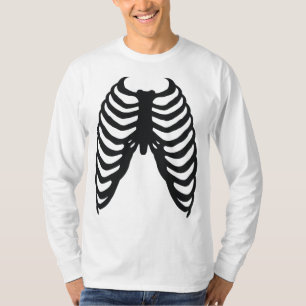 T-shirt costume d'halloween en cage thoracique
