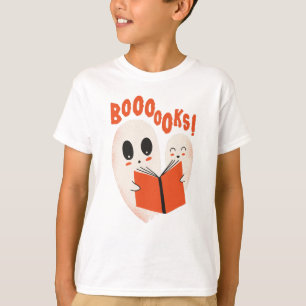 T-shirt Costume d'Halloween Fantôme Bibliophile Drôle Booo