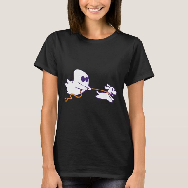 T-shirt Costume d'Halloween graphique pour chien fantôme m (Devant)