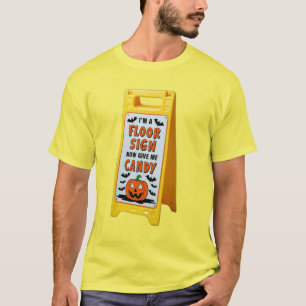 T-shirt Costume d'Halloween Je suis un panneau de sol moui
