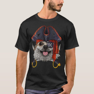 T-shirt Costume d'Halloween Jolly roger Pirate Chihuahua