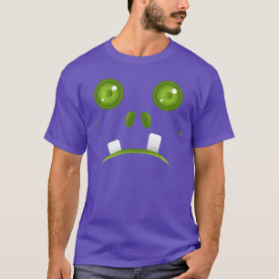 T-shirt Costume d'Halloween Mignon Monstre d'Horreur Vert