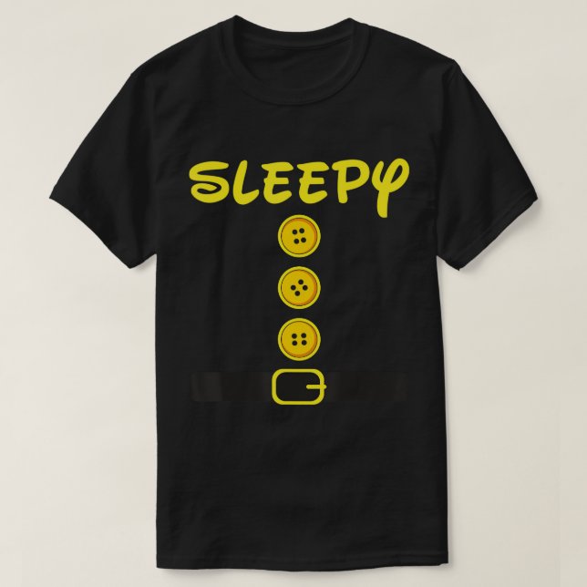 T-shirt Costume d'Halloween nain couché Correspondant Coul (Design devant)