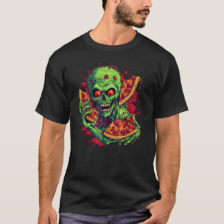 T-shirt Costume d'Halloween Pizza Zombie