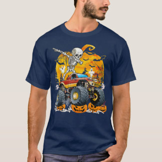 T-shirt Costume d'Halloween Squelette équitation Monster C