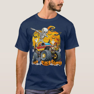 T-shirt Costume d'Halloween Squelette équitation Monster C