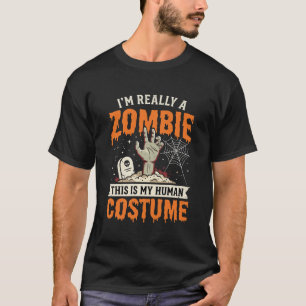 T-shirt Costume d'humain zombie Conception d'Halloween