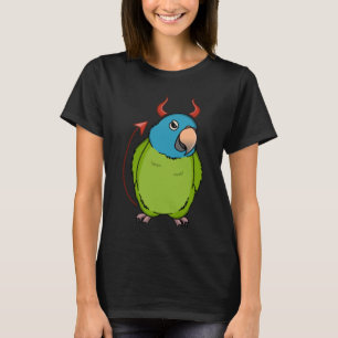 T-shirt Costume diable effrayant Perroquet I bleu couronné