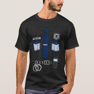 T-shirt Costume d'officier de police pour enfants et adult