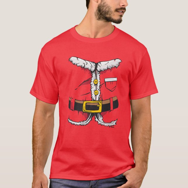 T-shirt Costume du Père Noël Idée Amusant Noël (Devant)