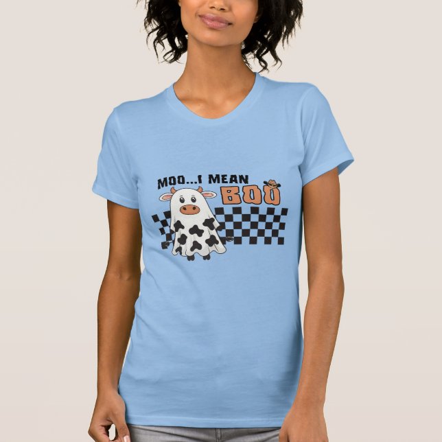 T-shirt Costume Fantôme Halloween Vache Boo (Devant)