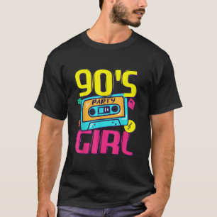 T-shirt Costume féminin 90s Fille 90s Fête Fille 1990s Fas