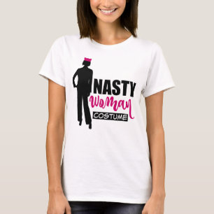 T-shirt Costume Femme Nasty Silhouette rose Casquette