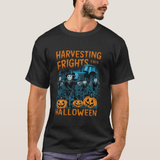 T-shirt Costume fermier drôle Halloween Tractor Éffrayant 