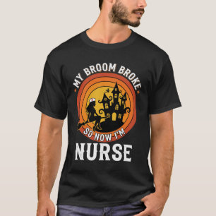 T-shirt Costume Graphique de Sorcière Infirmière de Hallow